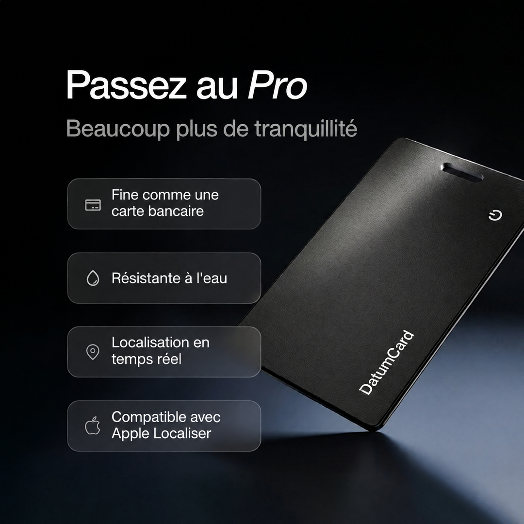Carte traceur ultrafine DatumCard noir mat